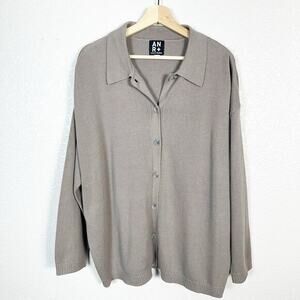 Alp N Rock Women's Size L Sean Knit Button Down Cardigan Sweater In Pebble